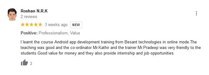 Besanttechnologies Review by Student